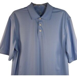 IZOD GOLF Polo Shirt Mens Size XLarge Waffle Knit Blue Short Sleeve Performance